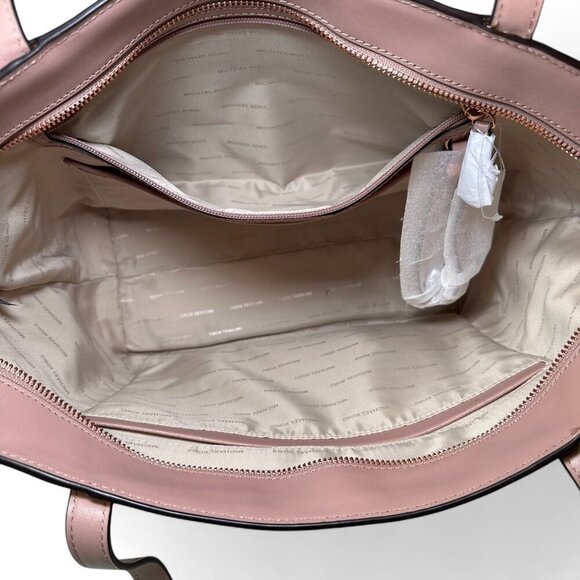 Michael Kors Whitney Large Leather Tote Bag - Light Pink/Rose Gold NWT - Picture 11 of 16